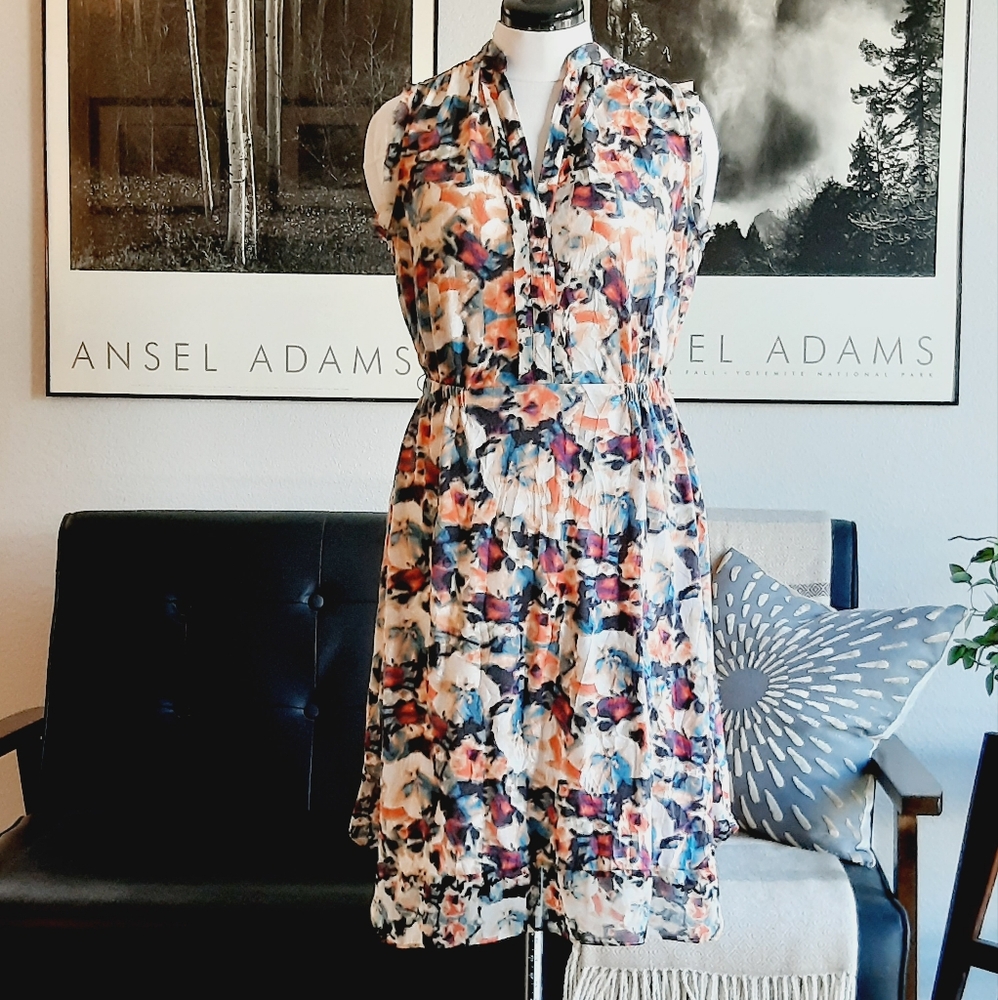 Simply Vera Wang Floral sleeveless knit dress Sz M